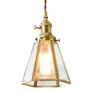Homeko Copper & Glass Pendant Light