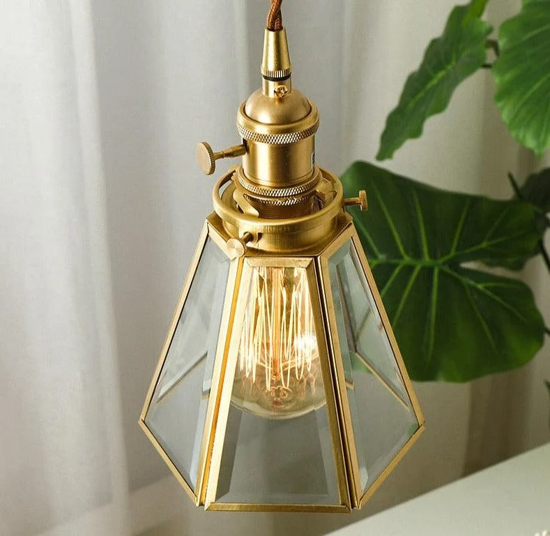 Homeko Copper & Glass Pendant Light -