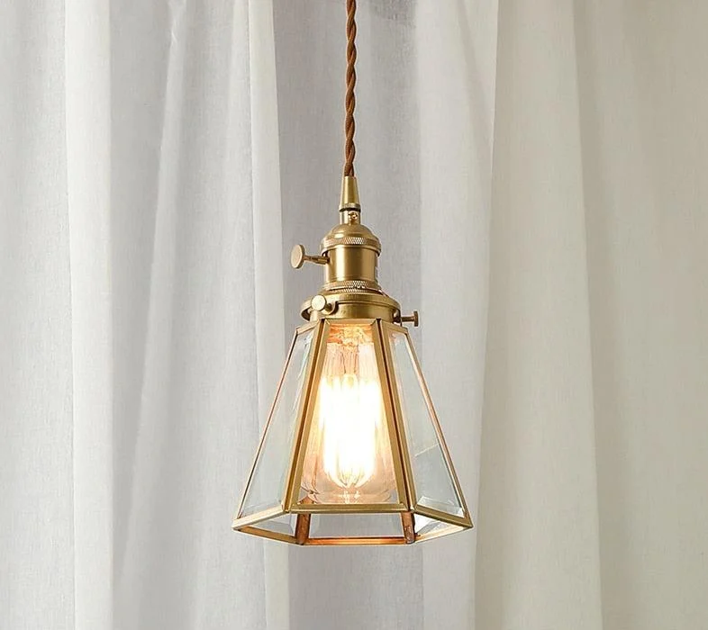 Homeko Copper & Glass Pendant Light -