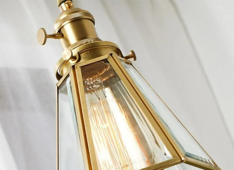 Homeko Copper & Glass Pendant Light -