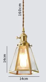Homeko Copper Glass Pendant Light