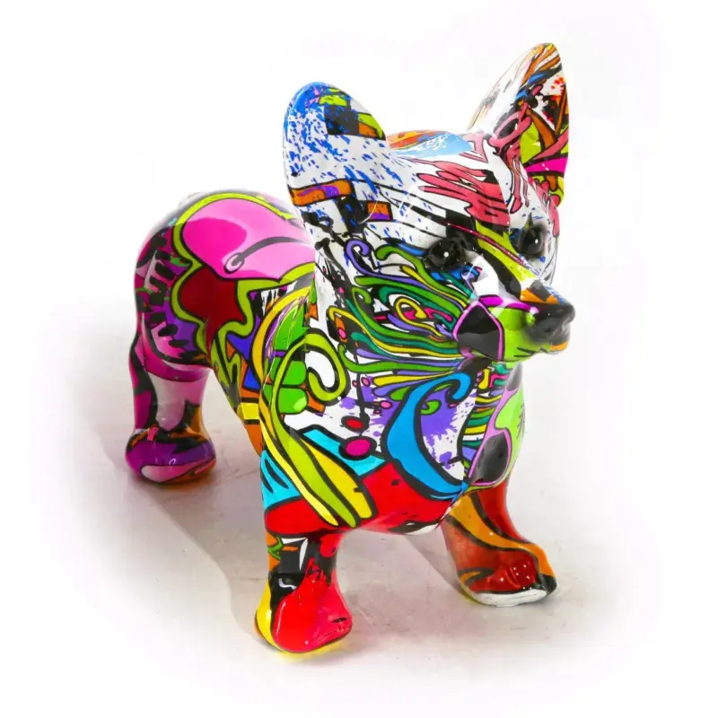 Homeko Corgi Graffiti Painted Statue