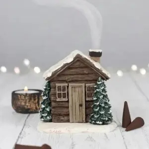 Homeko Cozy Log Cabin Incense Burner
