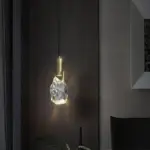 Homeko Creative Crystal Stone Pendant Lamp