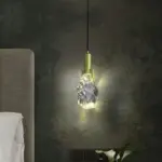 Homeko Creative Crystal Stone Pendant Lamp