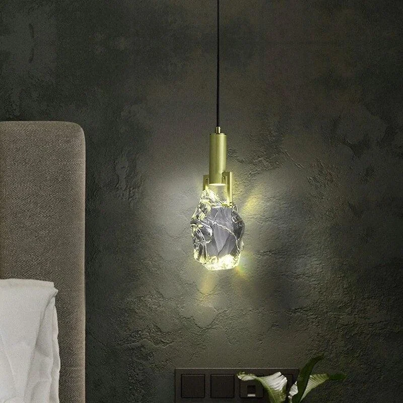 Homeko Creative Crystal Stone Pendant Lamp -