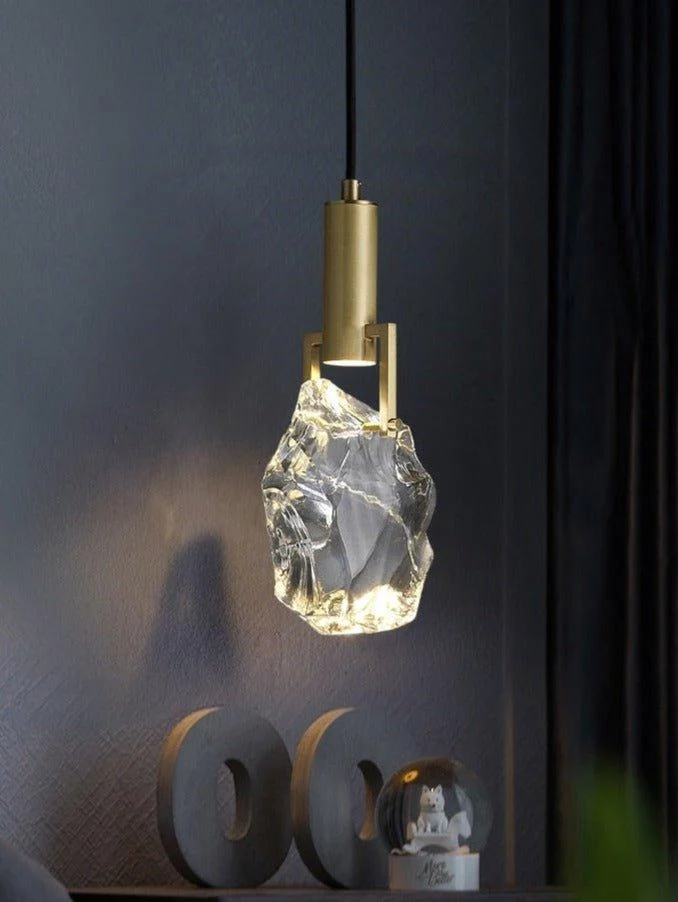 Homeko Creative Crystal Stone Pendant Lamp -