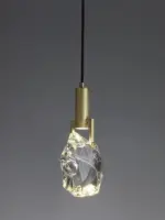 Homeko Creative Crystal Stone Pendant Lamp