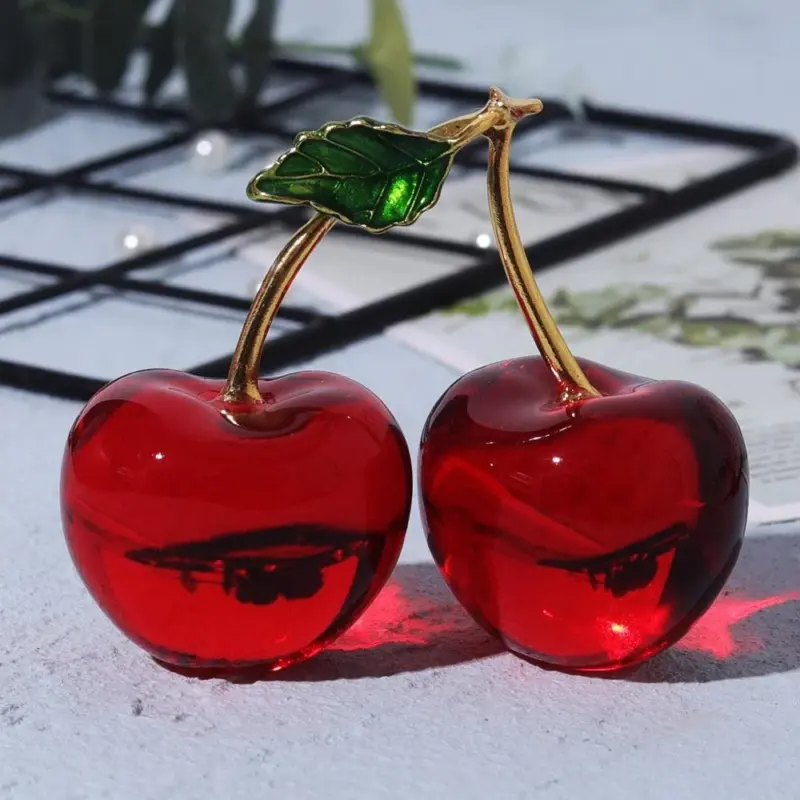 Homeko Crystal Cherry Figurine