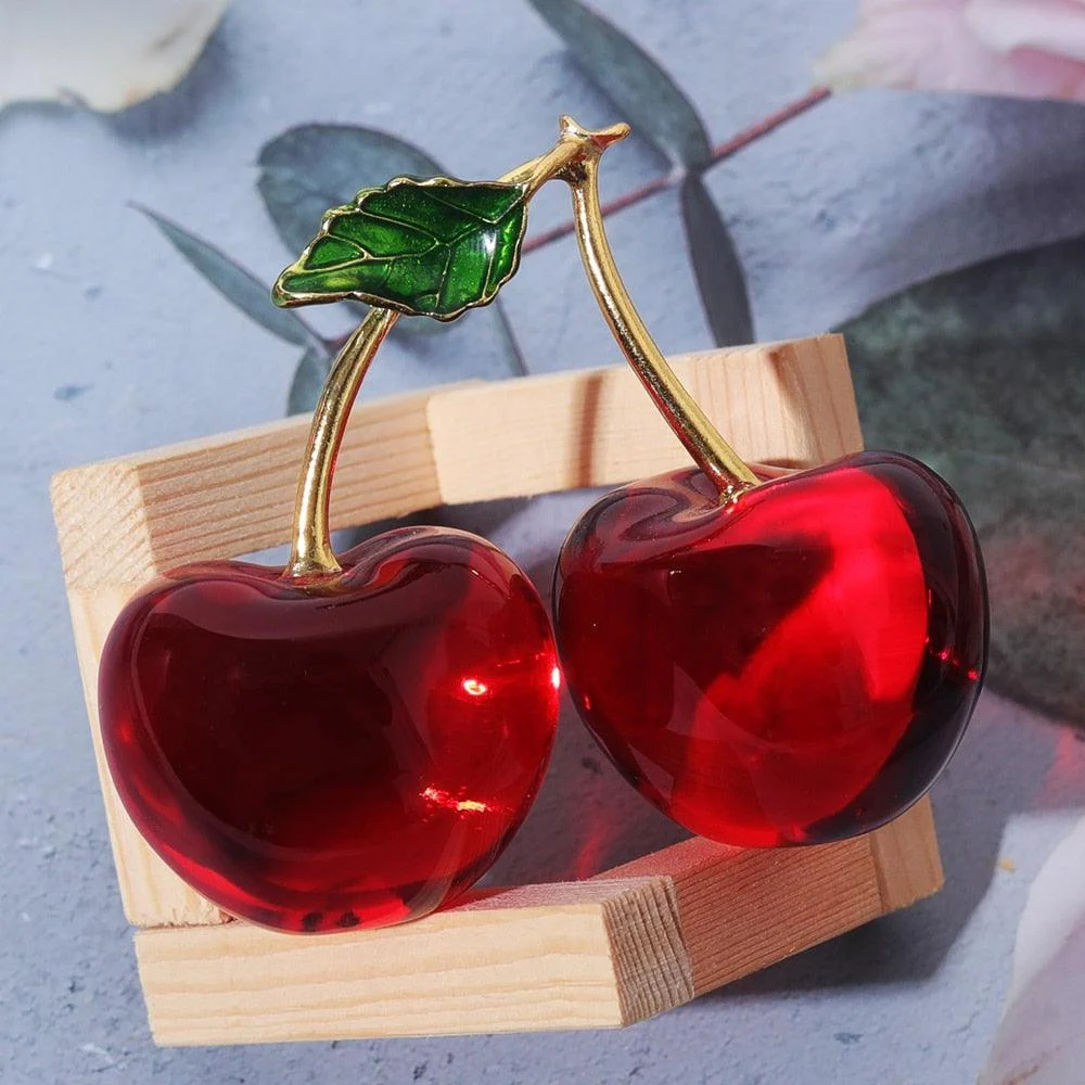 Homeko Crystal Cherry Figurine -