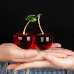 Homeko_Crystal_Cherry_Figurine_-_-4225828 Homeko Crystal Cherry Figurine