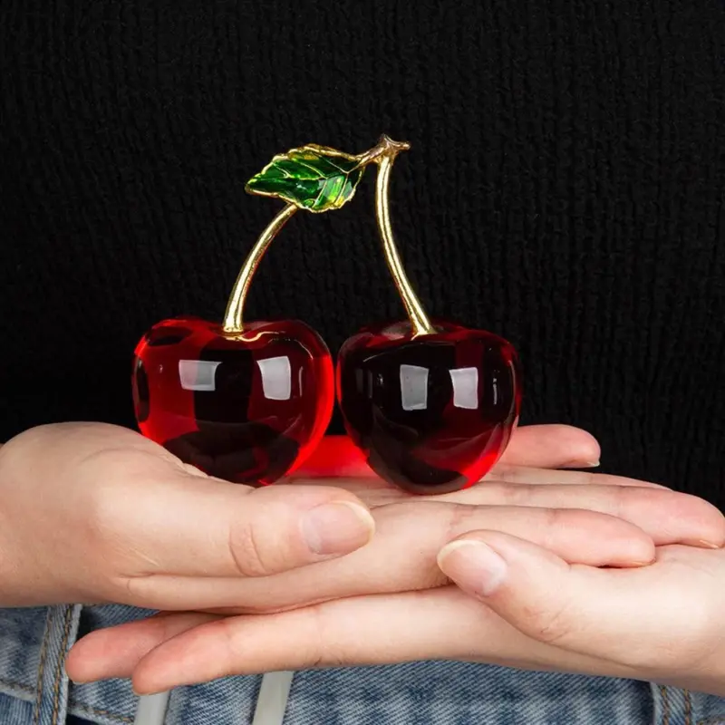 Homeko Crystal Cherry Figurine
