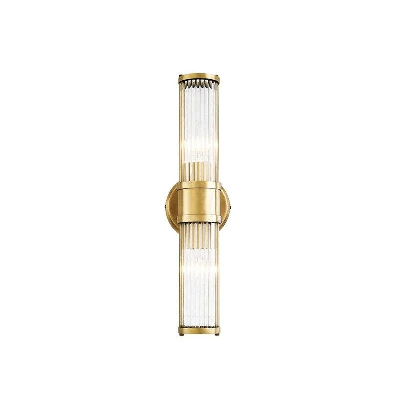 Homeko Crystal Gold Glass Rod Wall Lamps -