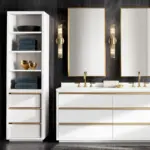 Homeko Crystal Gold Glass Rod Wall Lamps