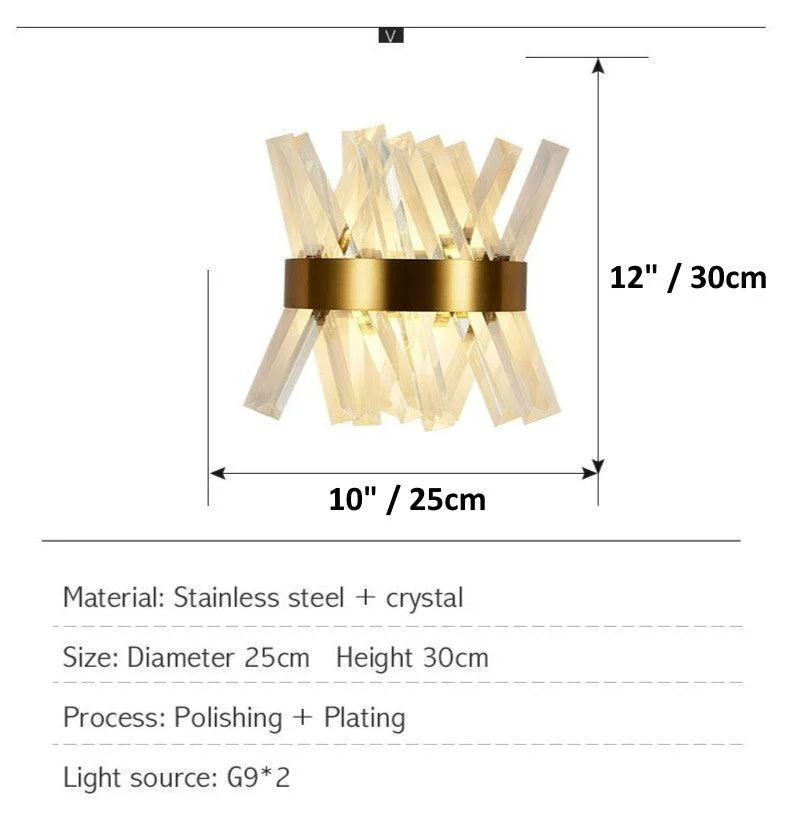 Homeko Crystal Wall Sconce -