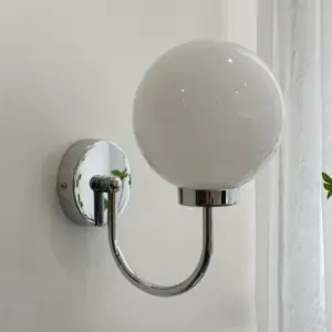 Homeko Curved Glass Ball Wall Sconce