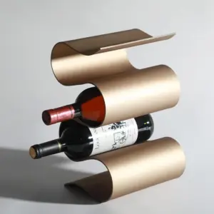 Homeko Curves Metal Table Wine Rack & Bottle Holder