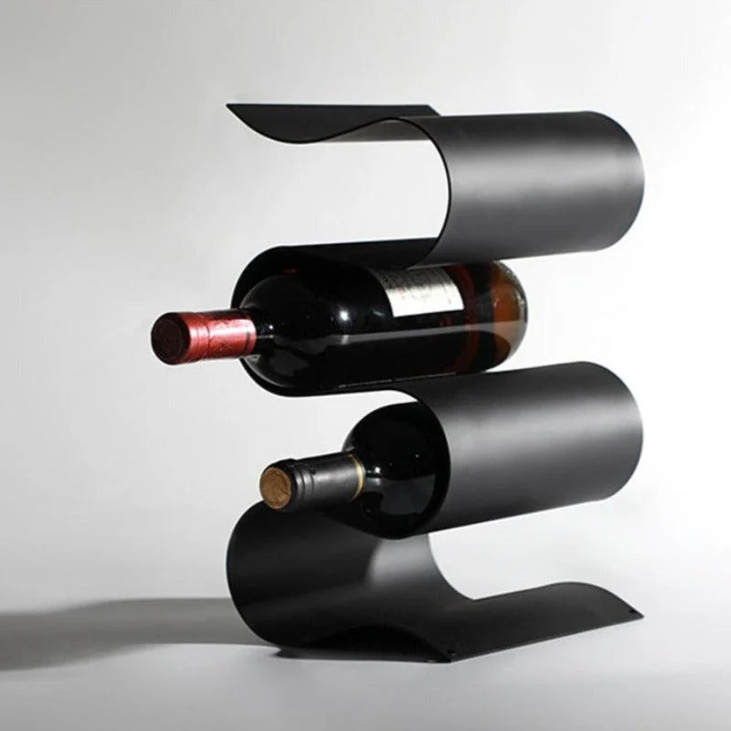 Homeko Curves Metal Table Wine Rack & Bottle Holder -