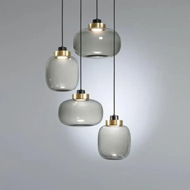 Homeko Cylinder Hallow Glass Pendant Light