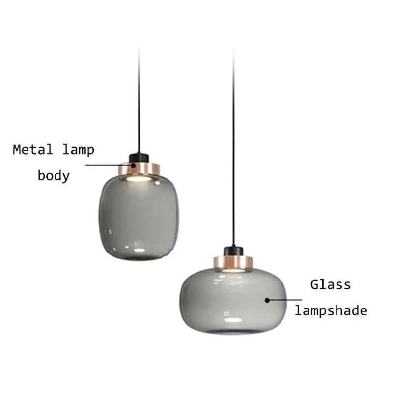 Homeko Cylinder Hallow Glass Pendant Light