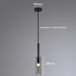 Homeko Cylindrical Glass Pendant Light