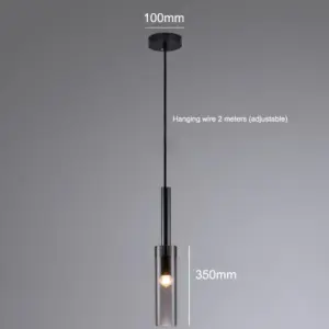 Homeko Cylindrical Glass Pendant Light