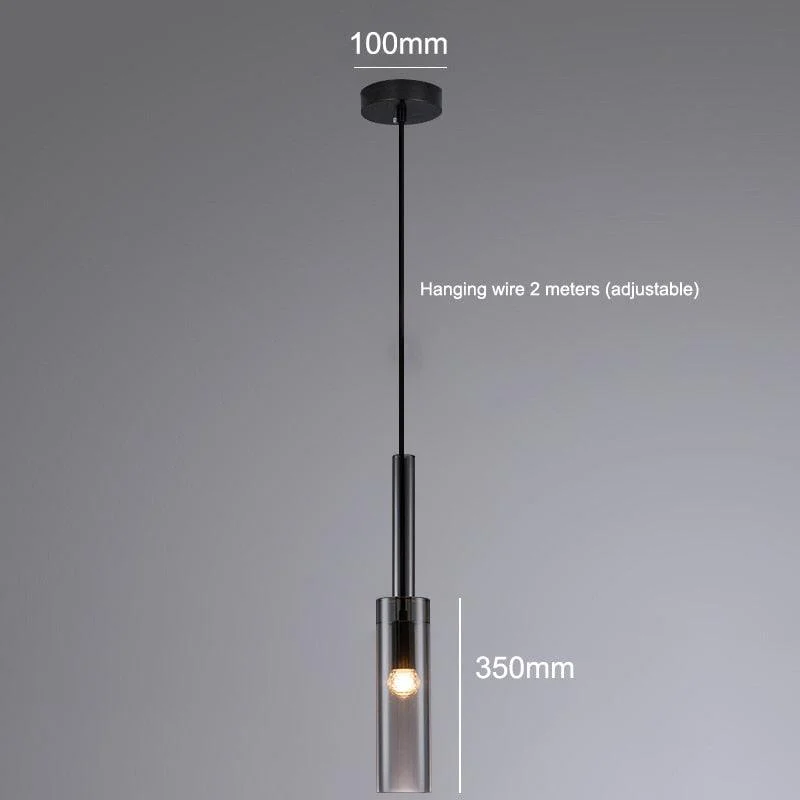 Homeko Cylindrical Glass Pendant Light -