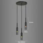 Homeko Cylindrical Glass Pendant Light