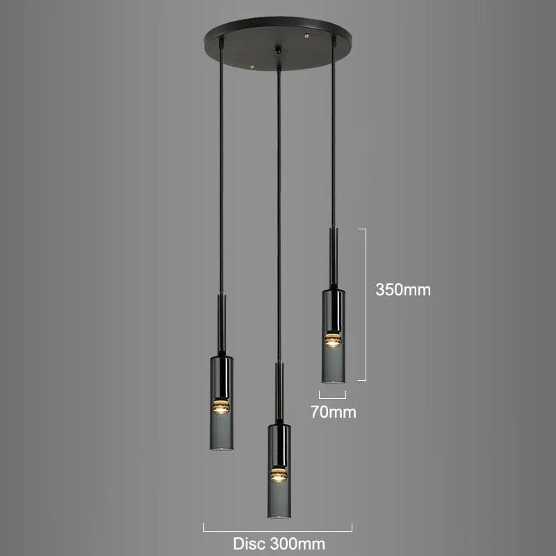 Homeko Cylindrical Glass Pendant Light -