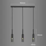 Homeko Cylindrical Glass Pendant Light