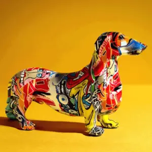 Homeko Dachshund Nordic Painted Statue