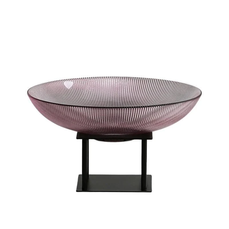 Homeko Decorative Glass Fruit Bowl with Stand -