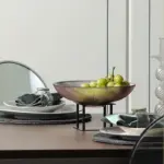 Homeko Decorative Glass Fruit Bowl with Stand