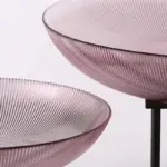 Homeko Decorative Glass Fruit Bowl with Stand