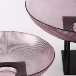 Homeko Decorative Glass Fruit Bowl with Stand