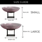 Homeko Decorative Glass Fruit Bowl with Stand