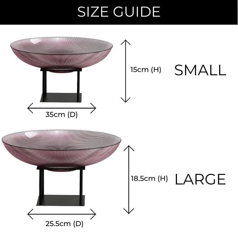 Homeko Decorative Glass Fruit Bowl with Stand -