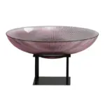 Homeko Decorative Glass Fruit Bowl with Stand