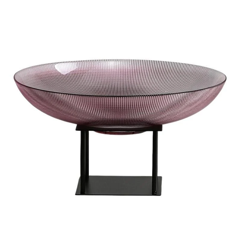 Homeko Decorative Glass Fruit Bowl with Stand -