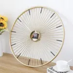 Homeko_Decorative_Gold_Metal_Wall_Clock_Large_-_-4228199 Homeko Decorative Gold Metal Wall Clock Large