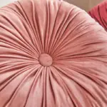 Homeko_Decorative_Round_Velvet_Pintuck_Filled_Cushions_-_-4228239 Homeko Decorative Round Velvet Pintuck Filled Cushions
