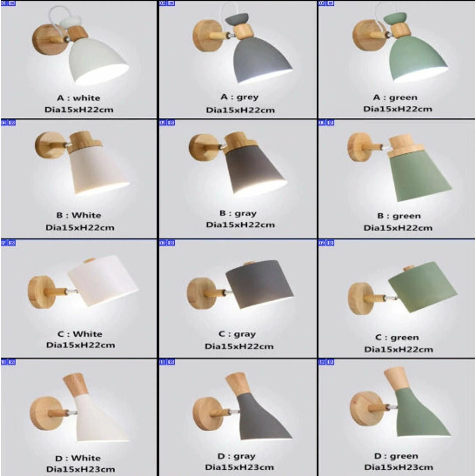 Homeko Design Nordic Style Modern Bedside Wall Lights -