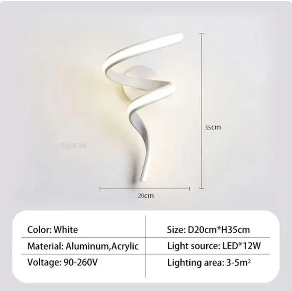 Homeko Design Spiral Wall Lamp -