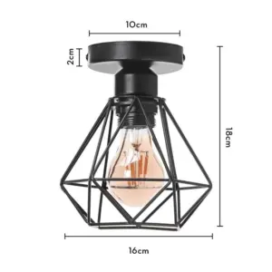Homeko Diamond Shape Wrought Metal Pendant Lights