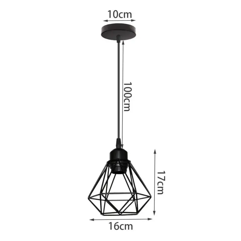Homeko Diamond Shape Wrought Metal Pendant Lights