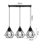 Homeko_Diamond_Shape_Wrought_Metal_Pendant_Lights_-_-4229408 Homeko Diamond Shape Wrought Metal Pendant Lights