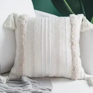 Homeko Diamond Tassel Pillow Cover