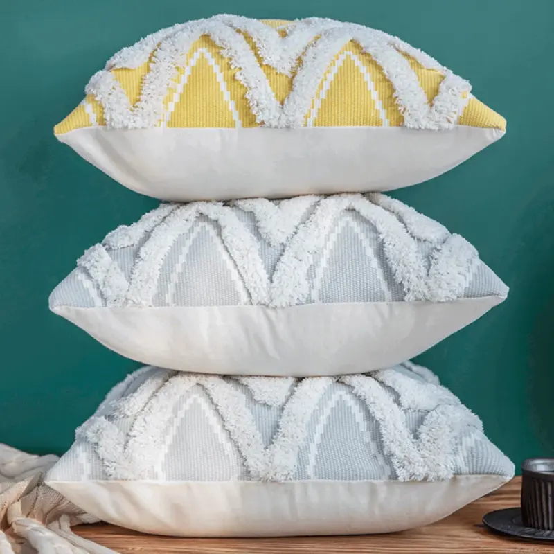 Homeko Diamond Tassel Pillow Cover