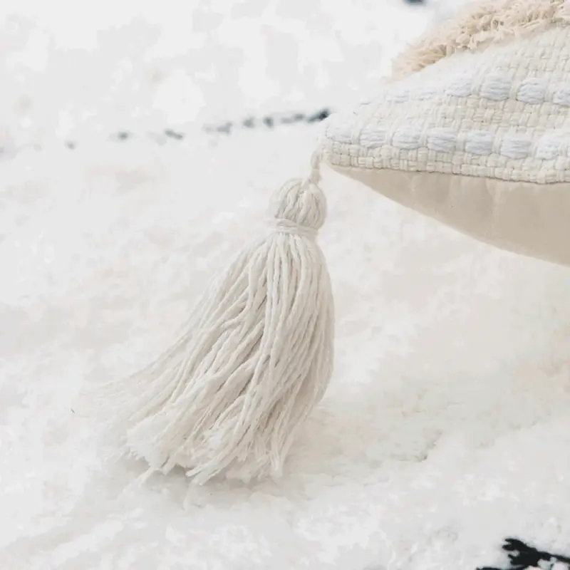 Homeko Diamond Tassel Pillow Cover