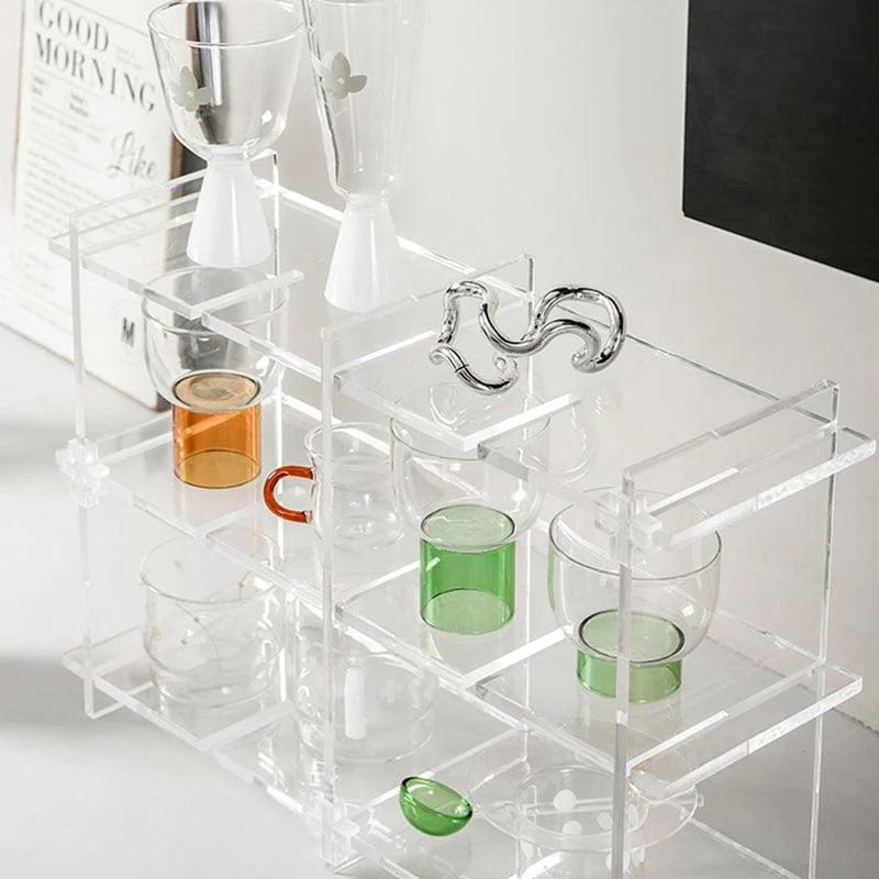 Homeko Display Clear Shelf Stand for Home Storage -
